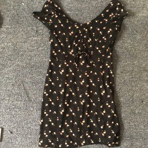 Floral square neckline dress. Size L